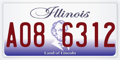 IL license plate A086312