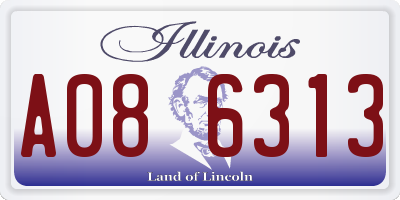 IL license plate A086313