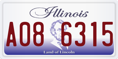 IL license plate A086315