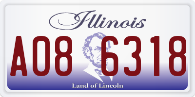 IL license plate A086318