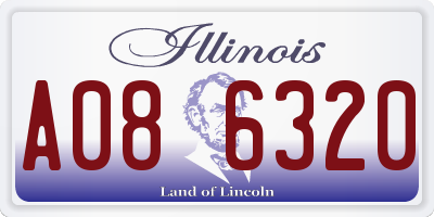 IL license plate A086320