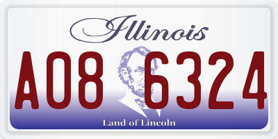 IL license plate A086324