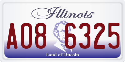 IL license plate A086325