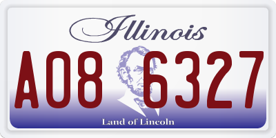 IL license plate A086327