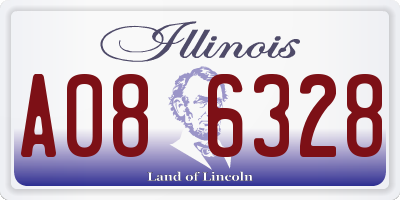 IL license plate A086328