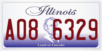 IL license plate A086329