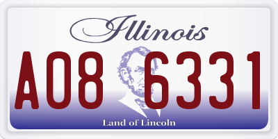 IL license plate A086331