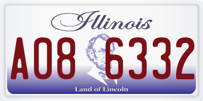 IL license plate A086332