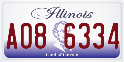 IL license plate A086334