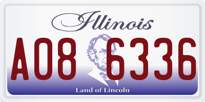 IL license plate A086336