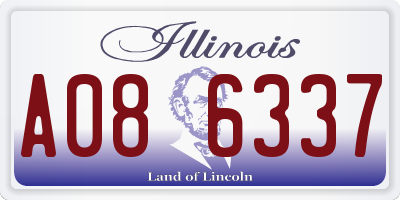 IL license plate A086337