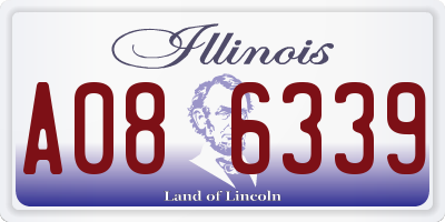 IL license plate A086339