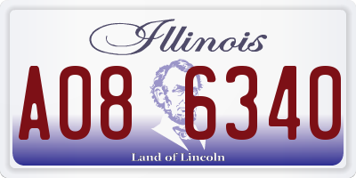 IL license plate A086340