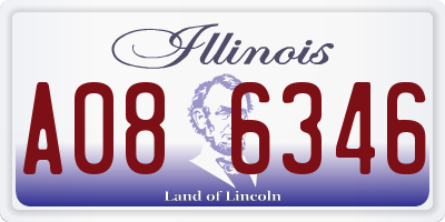 IL license plate A086346