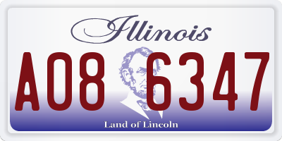 IL license plate A086347