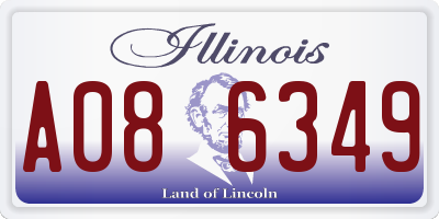 IL license plate A086349