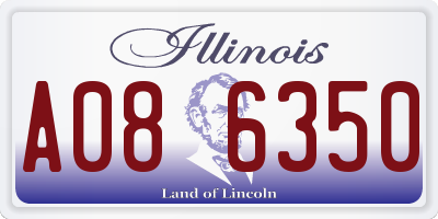 IL license plate A086350