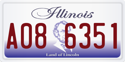 IL license plate A086351