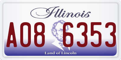 IL license plate A086353