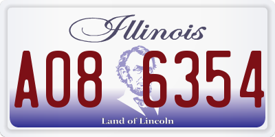 IL license plate A086354