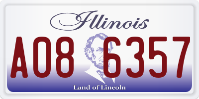 IL license plate A086357
