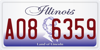 IL license plate A086359