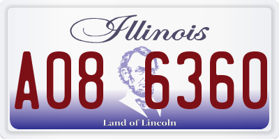 IL license plate A086360