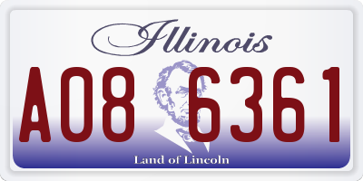IL license plate A086361