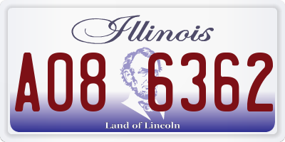 IL license plate A086362