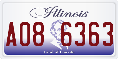 IL license plate A086363