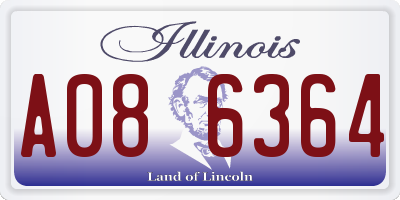 IL license plate A086364
