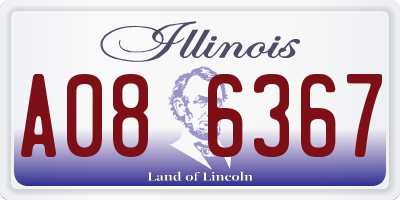 IL license plate A086367