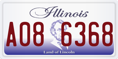 IL license plate A086368