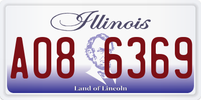 IL license plate A086369