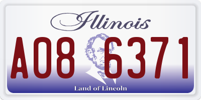 IL license plate A086371