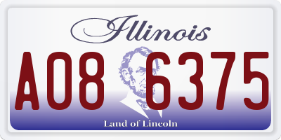 IL license plate A086375