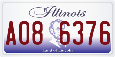 IL license plate A086376