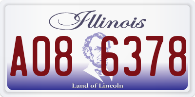 IL license plate A086378
