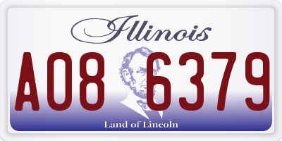 IL license plate A086379