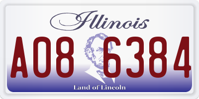 IL license plate A086384