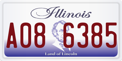 IL license plate A086385