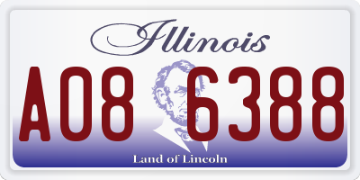 IL license plate A086388