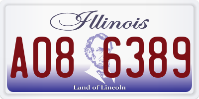 IL license plate A086389