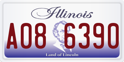 IL license plate A086390