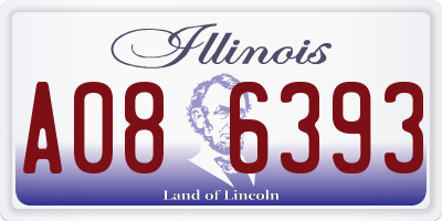 IL license plate A086393