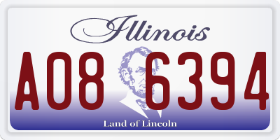 IL license plate A086394