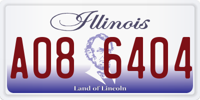 IL license plate A086404