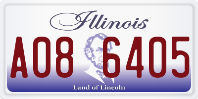 IL license plate A086405