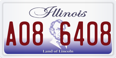 IL license plate A086408