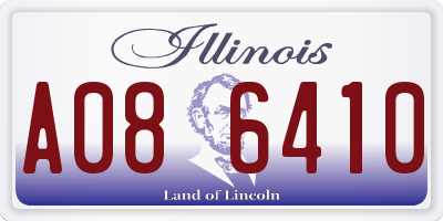 IL license plate A086410
